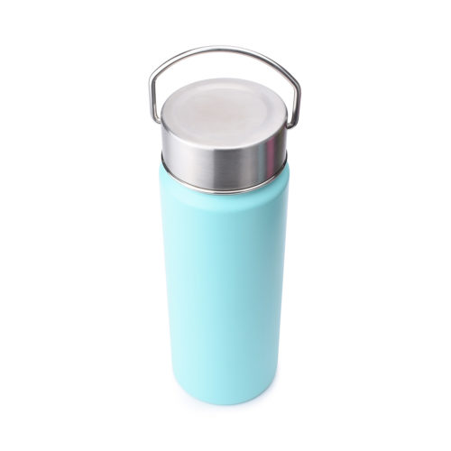 water bottle with stainless steel handle