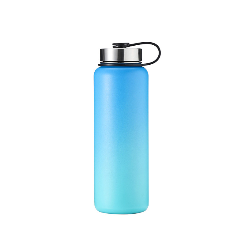 Water Bottle Blue Fade 400ml, Stainless Steel