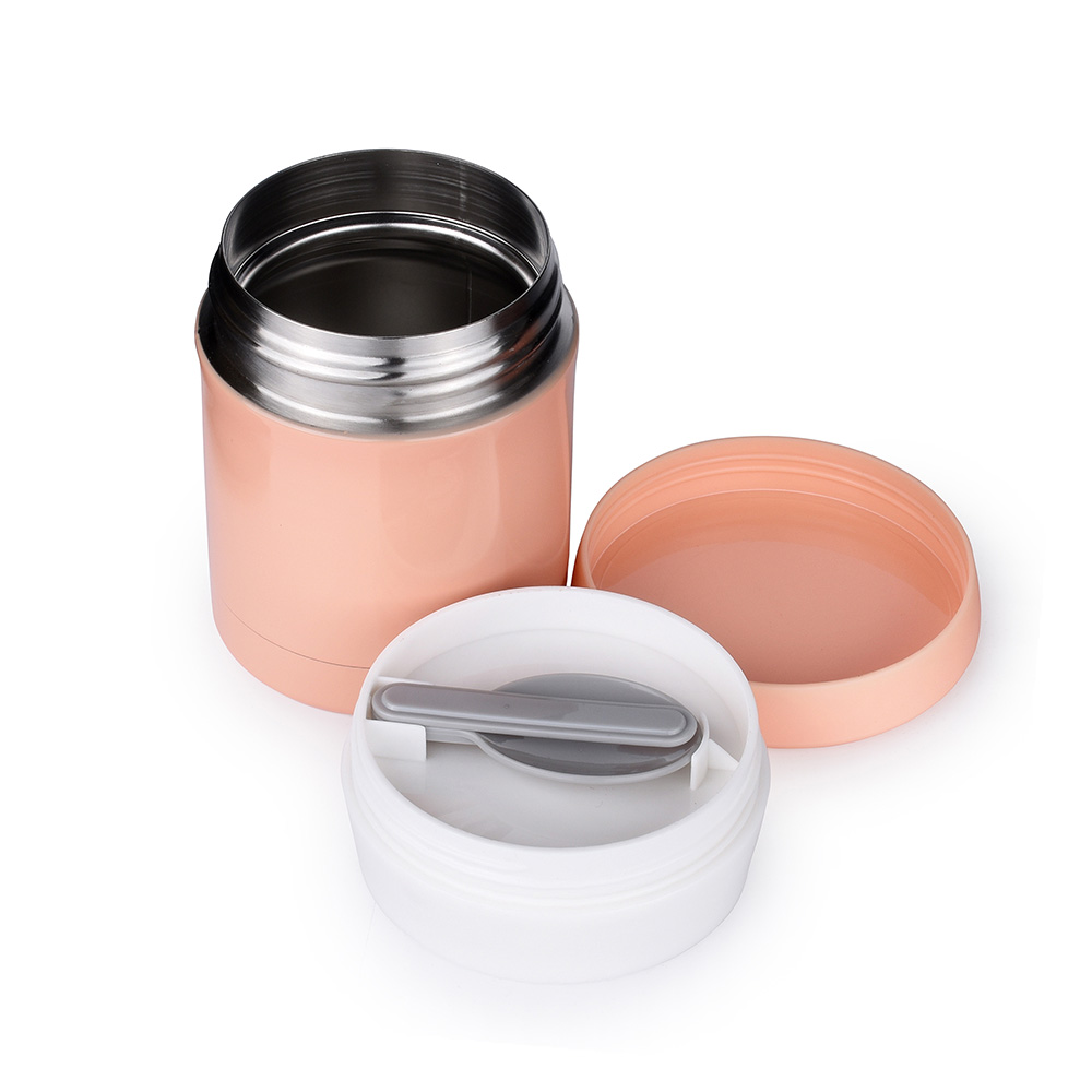 Stainless Steel Lunch Box Hot Food Cup With Spoon Food Thermal Jar  Insulated Soup Thermos Containers
