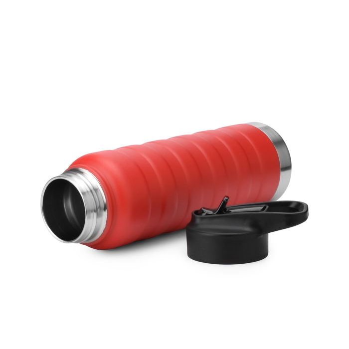 thermal insulated sports bottle with straw cap