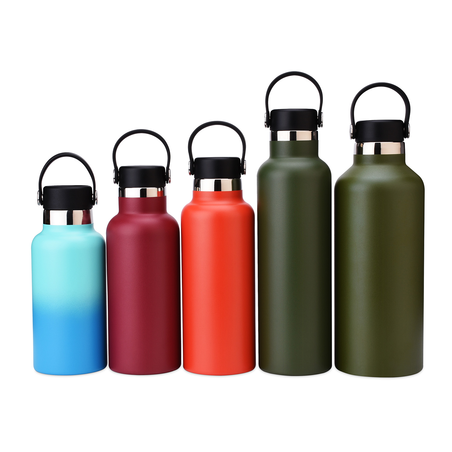  Hydro Flask 18 oz. Water Bottle - Stainless Steel, Reusable,  Vacuum Insulated with Standard Mouth Flex Lid : Everything Else