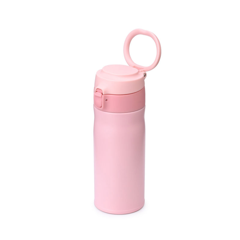 Stainless Steel Water Bottle with Push Button Cap Lightweight Thermos