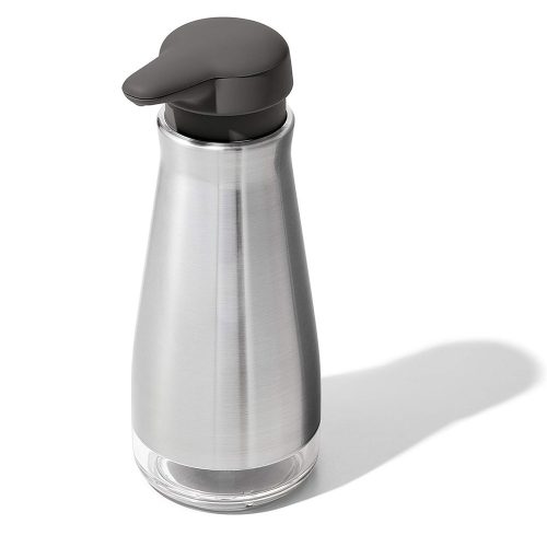 Non-Slip Designing Stainless Steel Soap Dispenser with Clear Window One-Hand Button