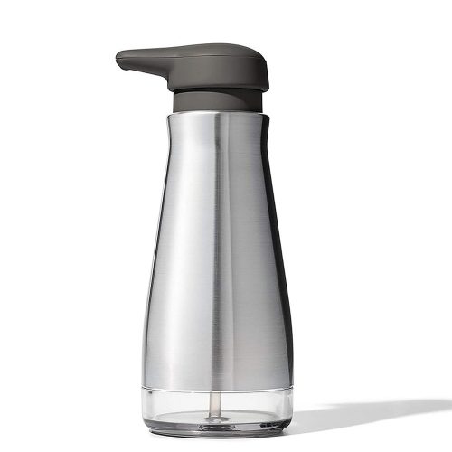 Non-Slip Designing Stainless Steel Soap Dispenser with Clear Window One-Hand Button wholesale