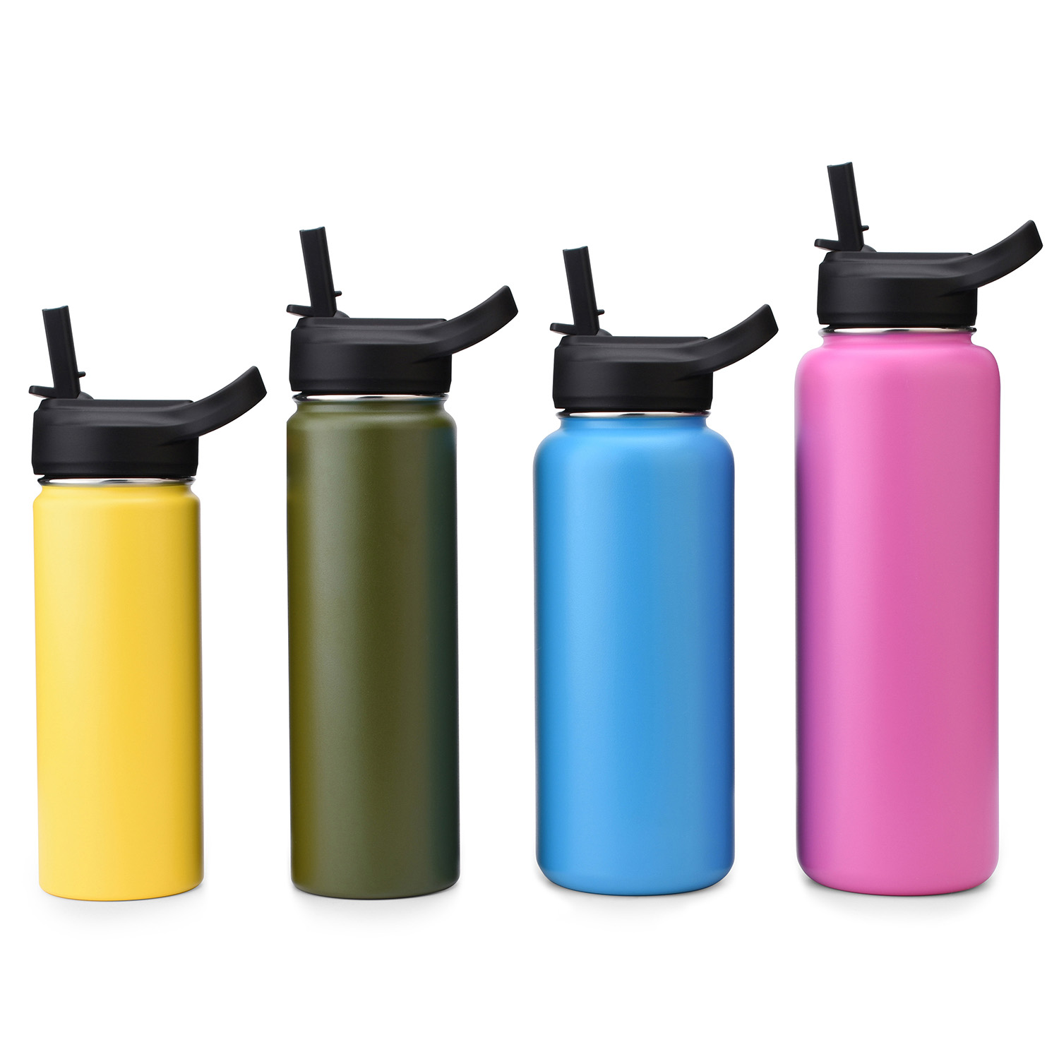 TaroKitc 32 oz insulated water bottle With Straw, Double Vacuum Stainless  Steel Water Bottles, Reusable Wide Mouth Metal Water Bottle with Straw Lid  