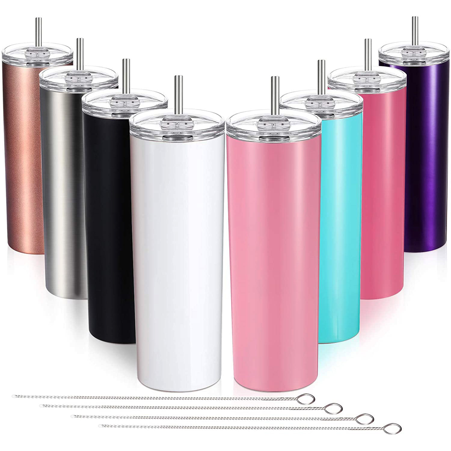 16 Pack Skinny Tumbler Cup with Lid and Straw Indonesia