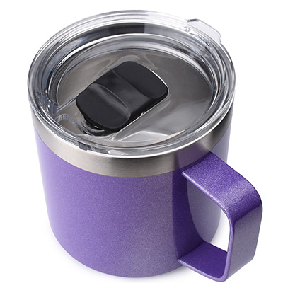 vacuum insulated stainless steel mug with magnetic slider lid