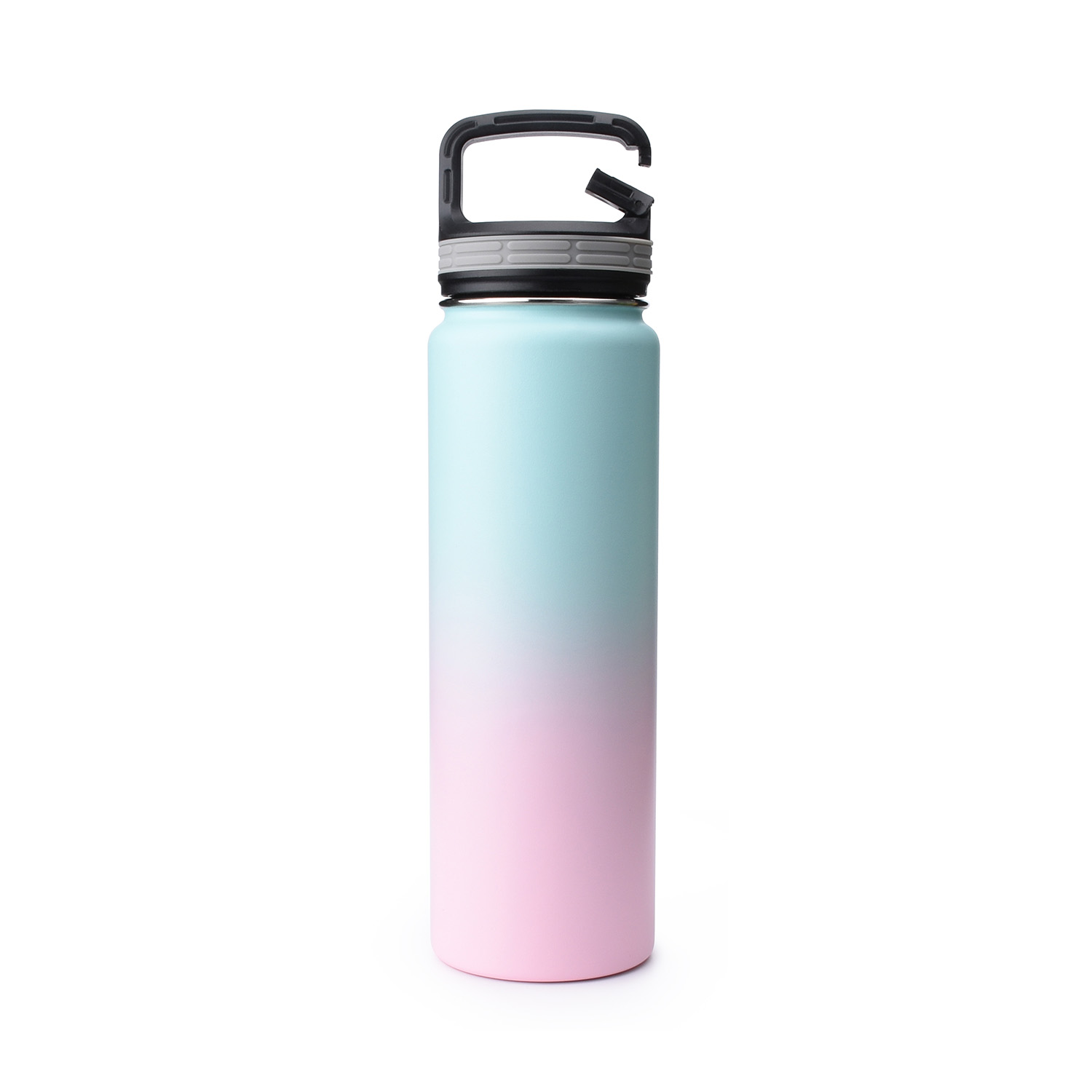 Iron Flask Wide Mouth Water Bottle With Straw Lid Bubblegum 40 oz 