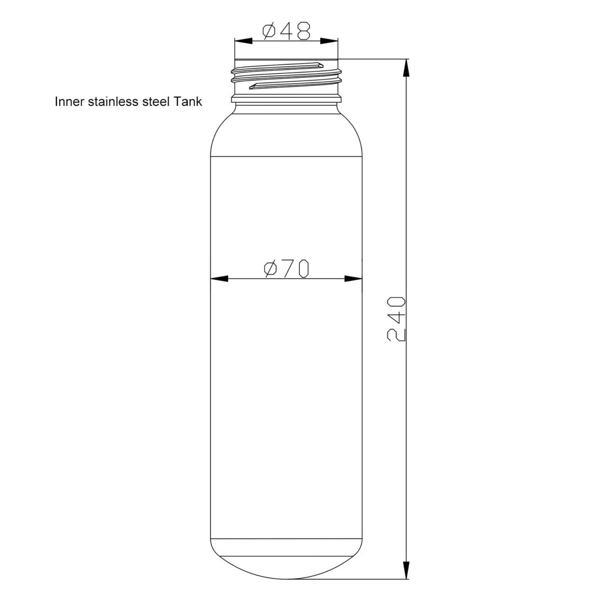 Portable Sparkling Water Maker Bottle Stainless Steel Soda Machine 