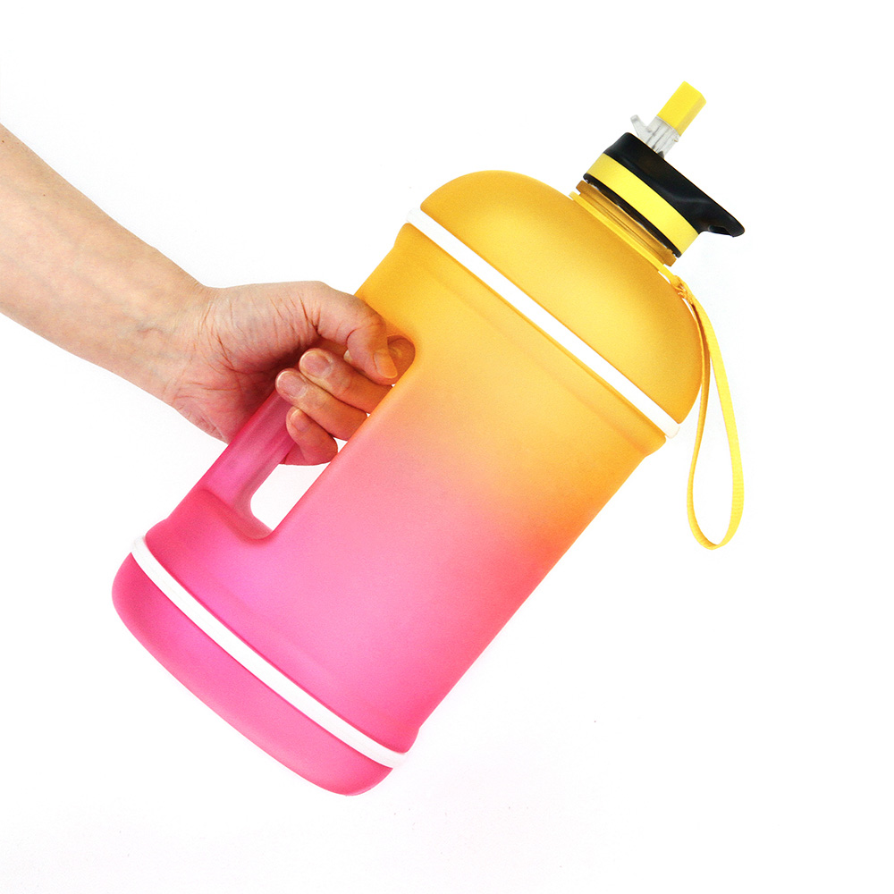 Wholesale Sports PETG 1 Gallon Plastic Water Bottle Jug with Straw