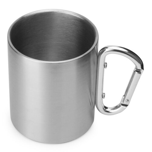 Vacuum Insulated Stainless Steel Cup with Carabiner Handle Outdoor Camping Hiking Climbing