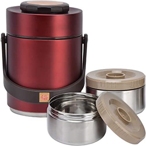 Food Jar Thermos 2-Tier Vacuum Insulated Stackable Stainless Steel Thermal  Lunch/Snack Box Thermal Containers