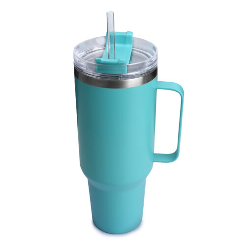 40oz Tumbler with Handle - White Lid – The Tumbler Supply Store