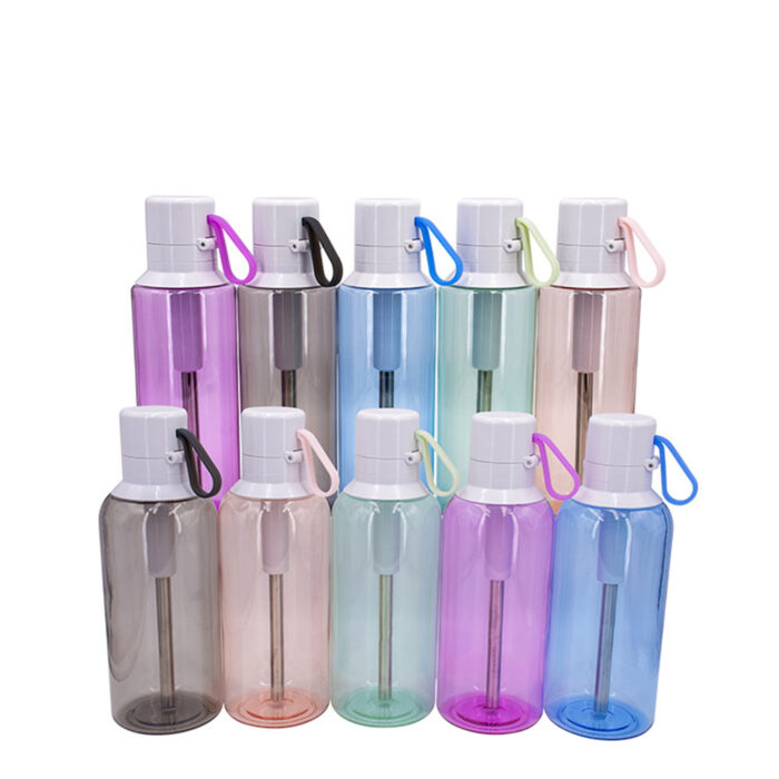 Large Capacity Filtered Water Bottle with Straw Outdoors Portable