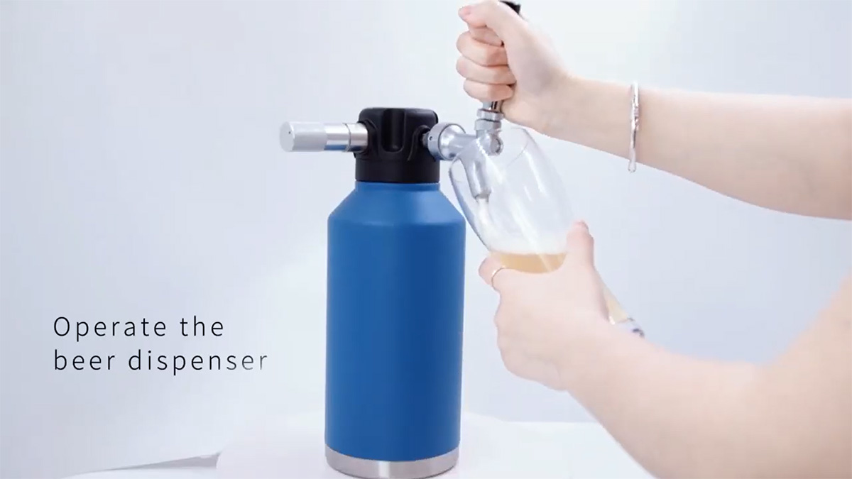 wholesale vacuum insulated beer growler