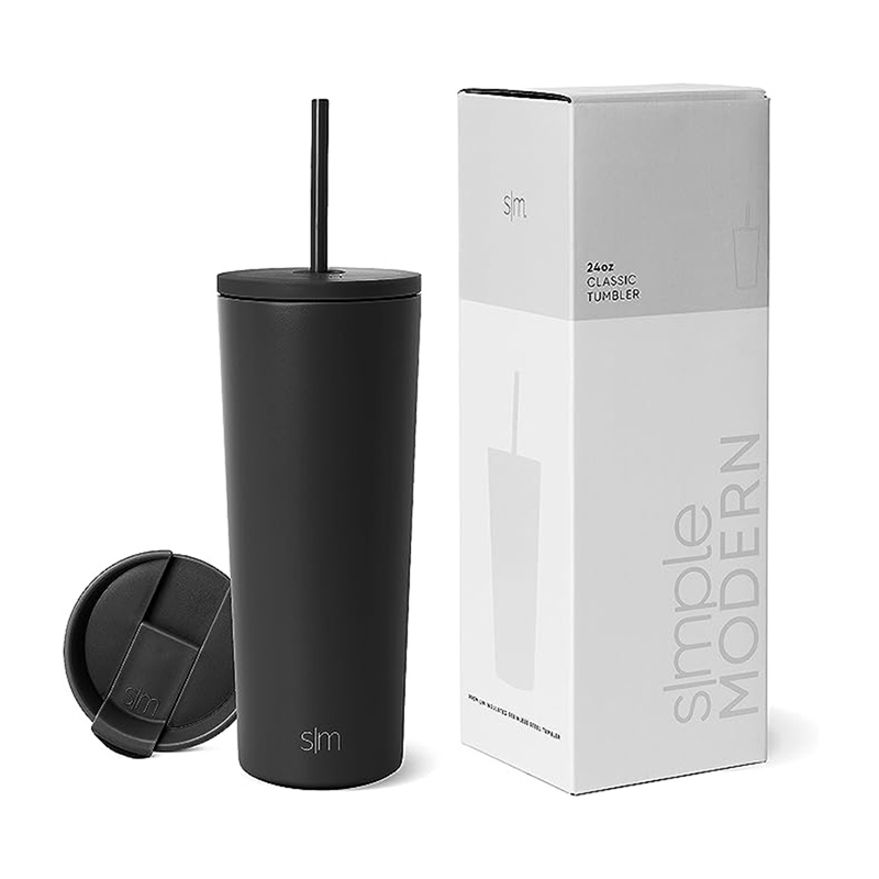 Simple Modern Tumbler with Straw and Lid