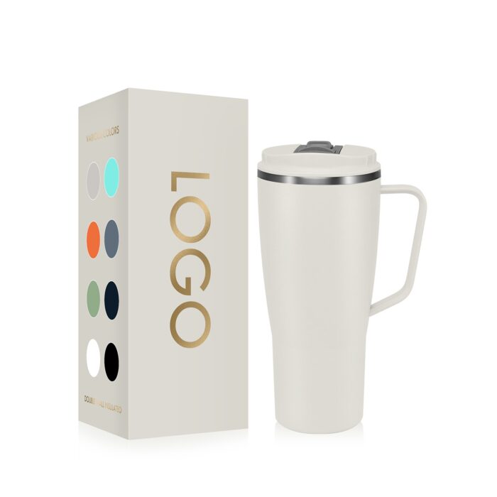 40oz Customized Logo Stainless Steel Insulated Travel Coffee Tumbler Mug With Handle