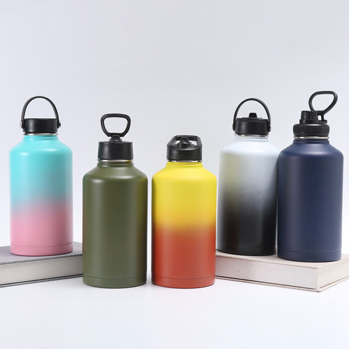 Custom Tactical Water Bottle with Rugged Sleeve Carrier Bag Stainless Steel Insulated Metal Military