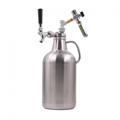 Food Grade 4L Stainless Steel Growler CO2 Tap Pressurized Growler with Lid Spear