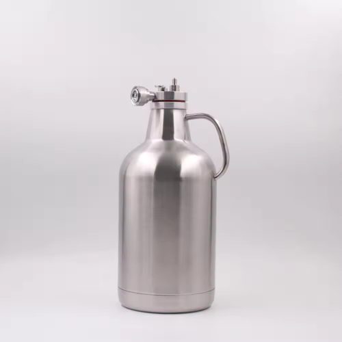 Food Grade 4L Stainless Steel Growler CO2 Tap Pressurized Growler with Lid Spear