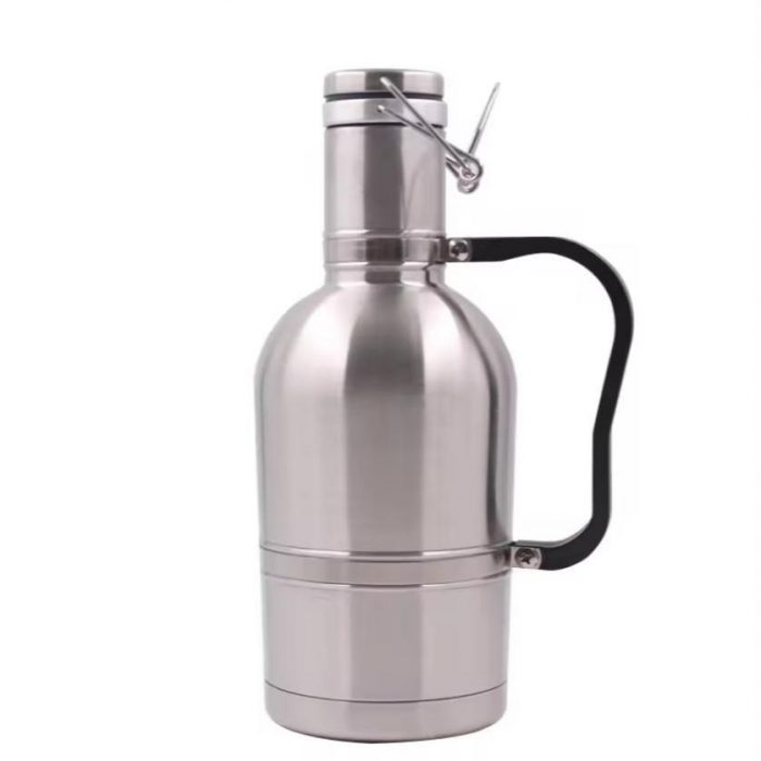 Insulated Bottle Keg 120oz Stainless Steel Double Wall Ceramic Beer Growler