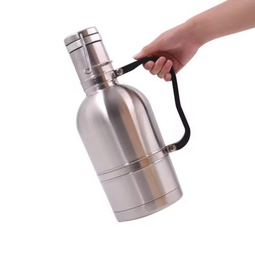 Insulated Bottle Keg 120oz Stainless Steel Double Wall Ceramic Beer Growler