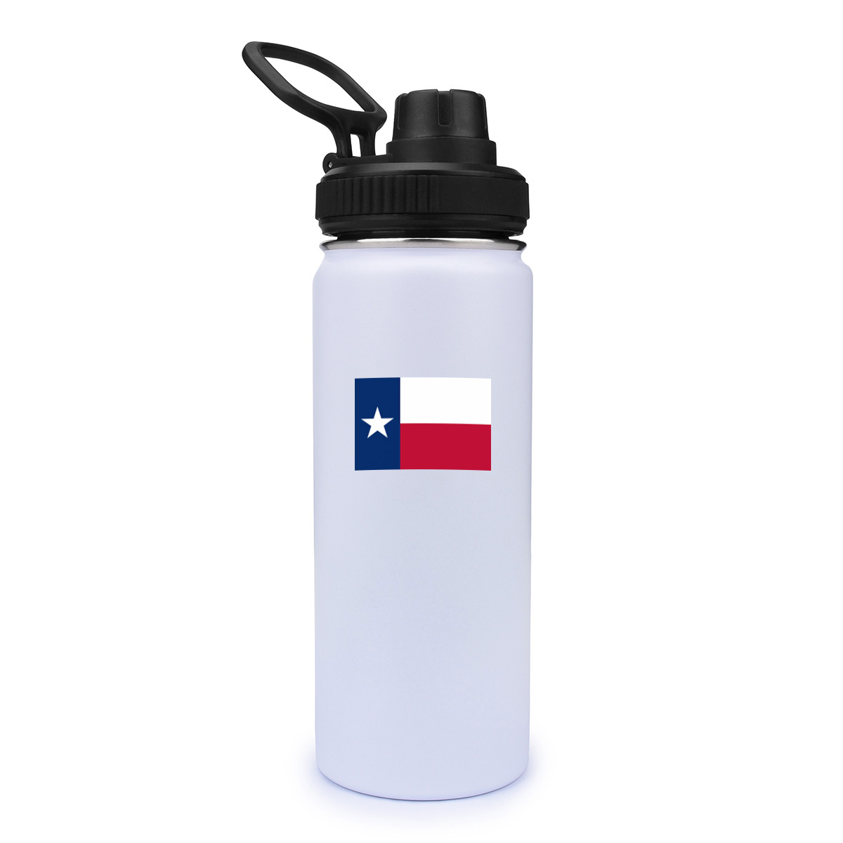 Magnetic Lid Stainless Steel Sport Bottle Mobile Phone Holder Thermos Cup with Texas Flag Printed