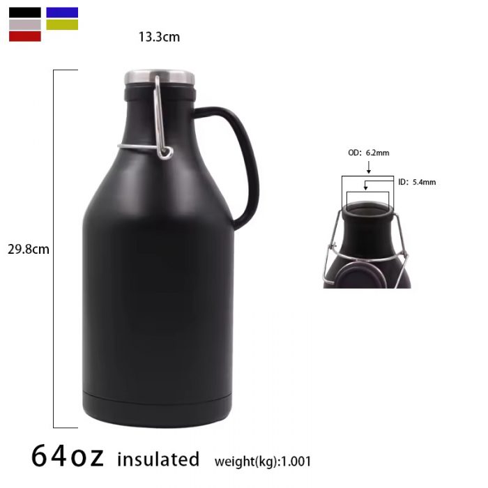 Wholesale Customized Stainless Steel Double Wall Vacuum Insulated Beer Growler