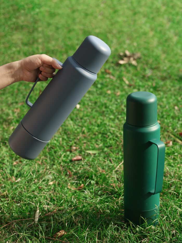 Portable Unique Personalized 40Oz Travel Water Bottle Insulated Sports Eco-Friendly with Two Mugs