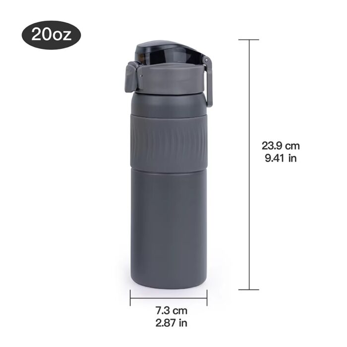 Stainless Steel Water Bottle 20oz Hot Cold Insulated Bottle For Sports