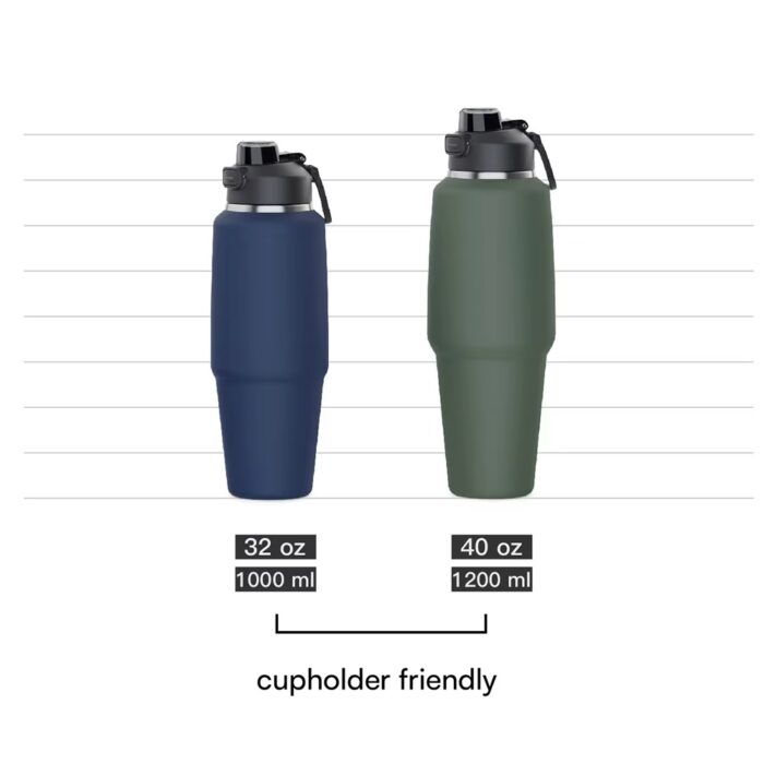 Thermal Sports Water Bottle Stainless Steel Travel Mugs with Leak-Proof Lid