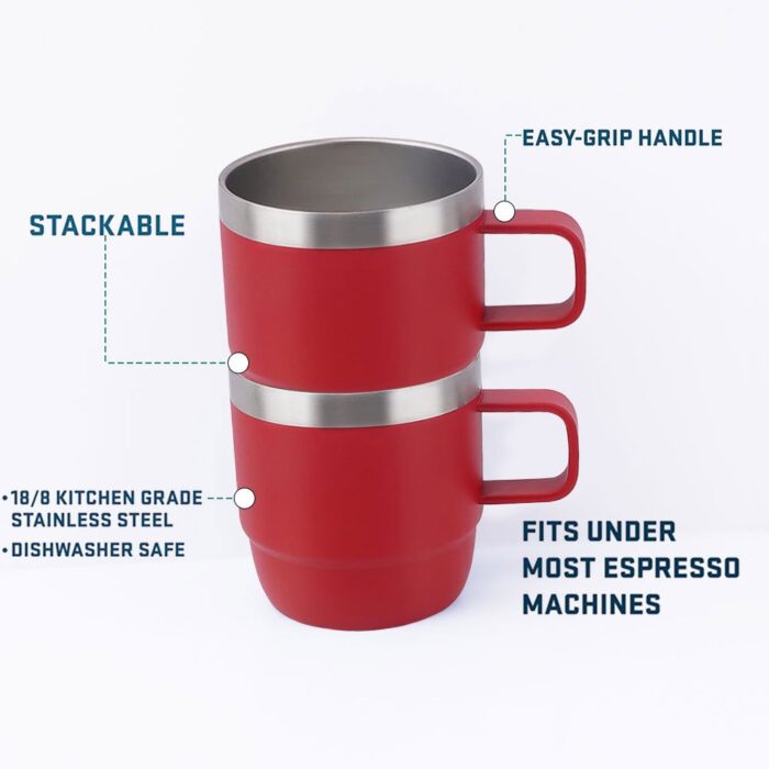 Wholesale 8 oz Stackable Cup Metal Thermos Vacuum Insulated Espresso Cup