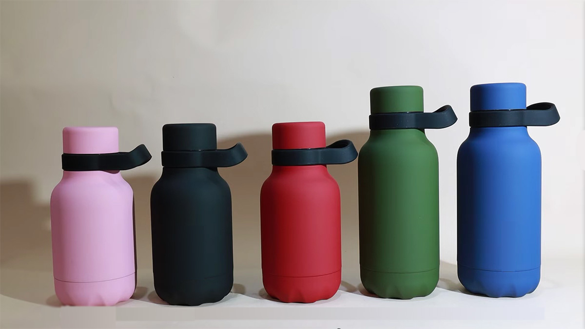 soft touch water bottle