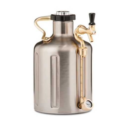 3.8L Double Wall Vacuum Insulated Growler with CO2 Regulator Cap