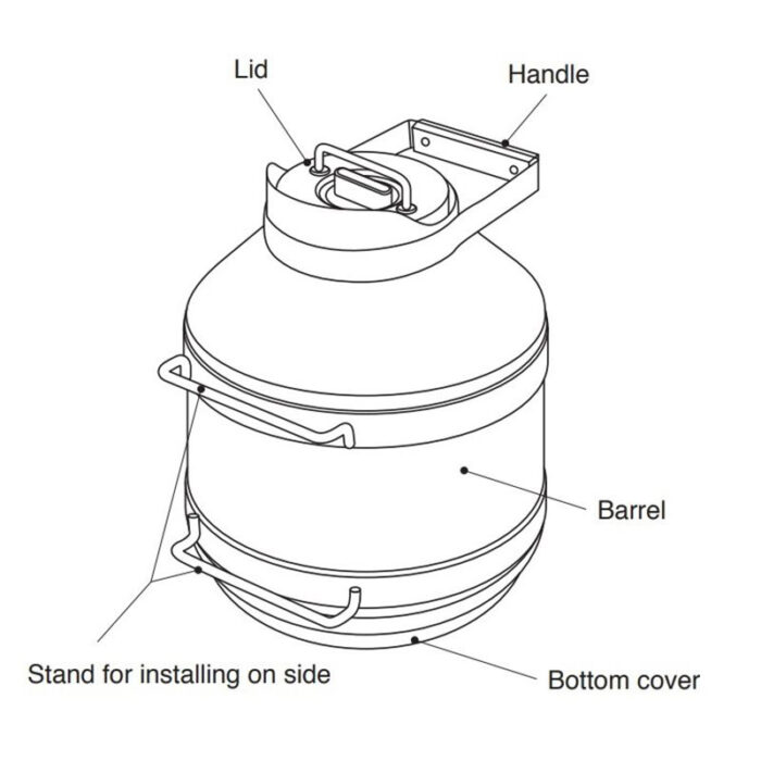 4.7L Vacuum Insulated Beer Barrel Tank with Bamboo Lid