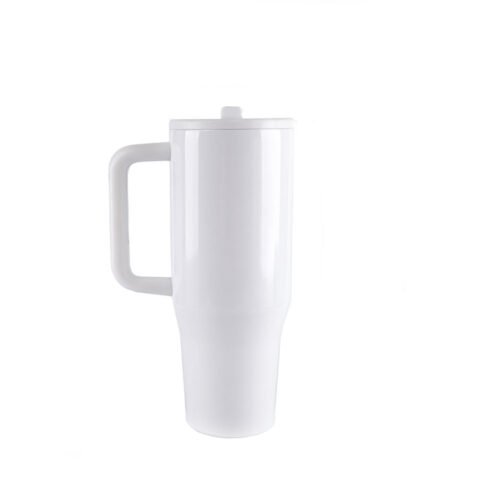 Insulated Stainless Steel Travel Tumbler Jug with Straw & Handle