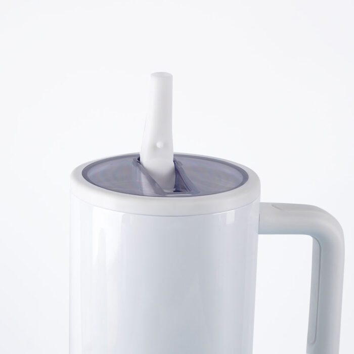 Insulated Stainless Steel Travel Tumbler Jug with Straw & Handle