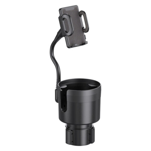 2 in 1 Car Phone & Cup Holder Expander with Retractable Neck Arm Extendable Base