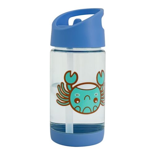 Kids Water Bottle for School with Straw and Handle Heat-Resistant Plastic