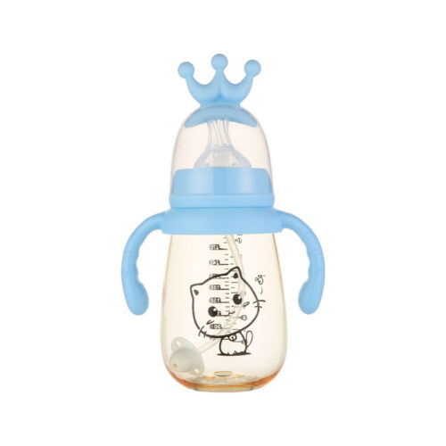 PPSU Anti-Colic Sippy Cup with Silicone Straw and Sippy Spout Toddler Baby Bottle