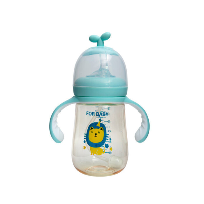 PPSU Anti-Colic Sippy Cup with Silicone Straw and Sippy Spout Toddler Baby Bottle