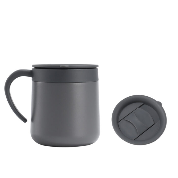 Office Coffee Mug with Handle Double Wall Insulated Stainless Steel Tumbler