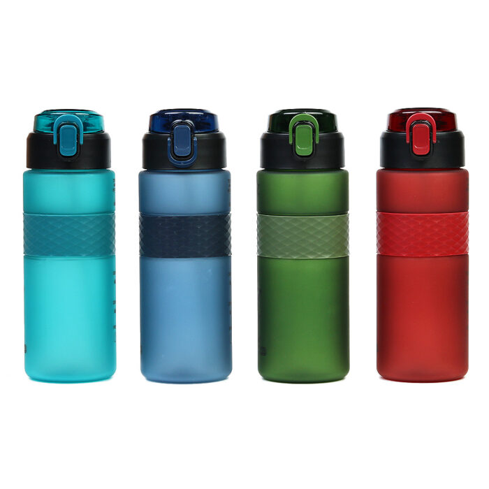 Plastic Sports Water Bottle with Leak-Proof Flip Top Lid for Gym, Outdoor