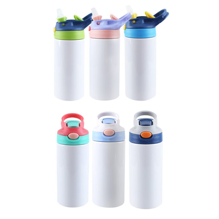 Reusable Kids Water Bottle Stainless Steel Insulated Tumbler with Straw Lid for School