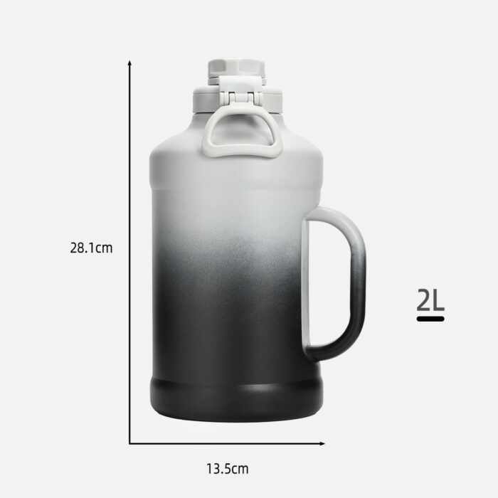 Sports Water Jug with Ergonomic Handle Stainless Steel Insulated Drink Bottle