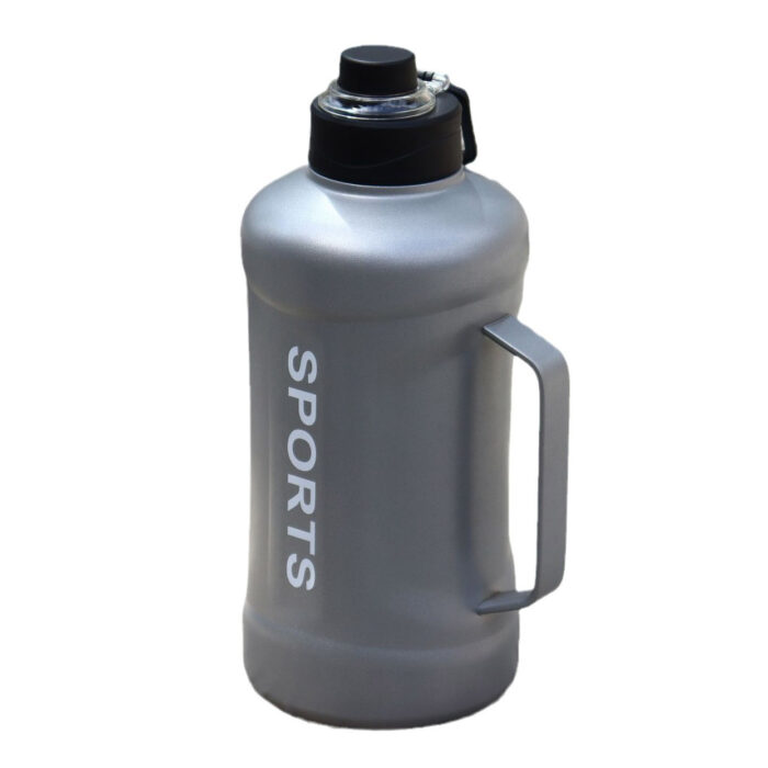 Stainless Steel Sports Water Bottle Insulated Thermos Jug with Straw Spout Handle Lid